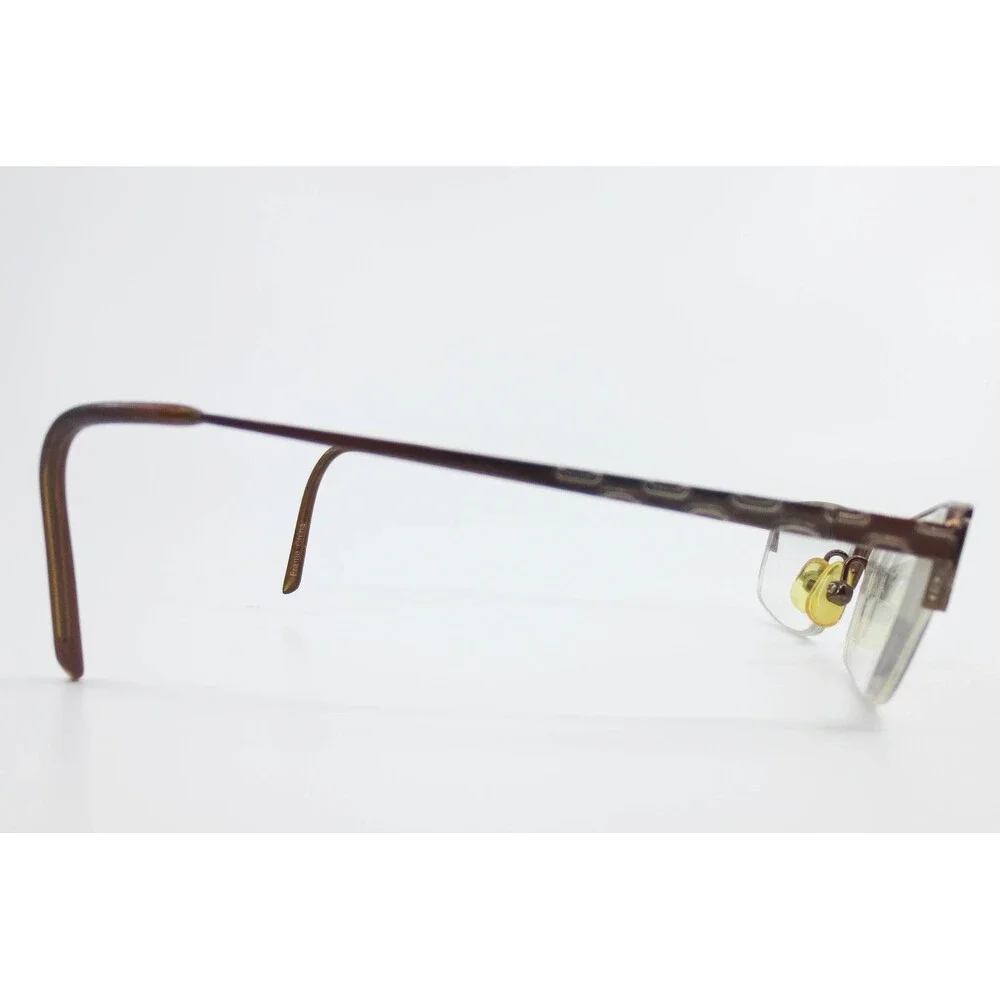 Chelsea Morgan CM578 BR Bronze Rectangular Semi-Rimless Eyeglasses 52-17-135